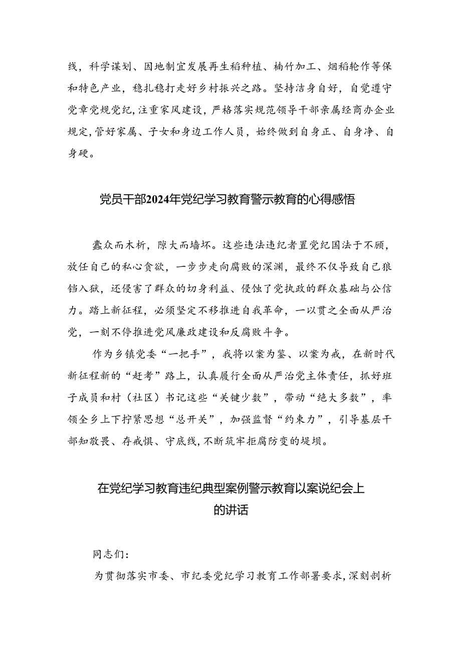 2024年“以案为鉴、以案促改”警示教育大会心得体会发言提纲 （汇编9份）.docx_第3页