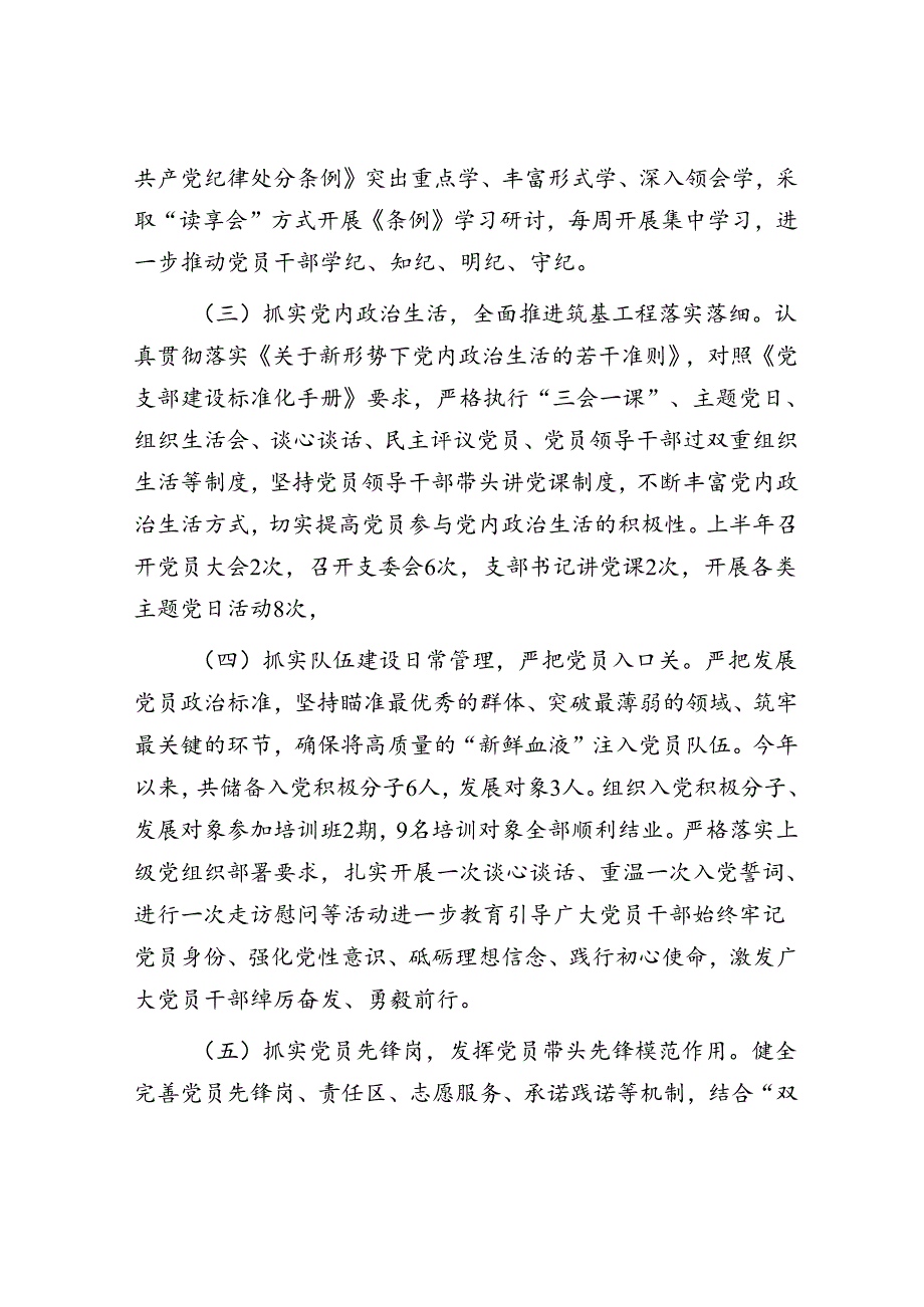 党支部2024年上半年工作总结及下半年工作计划.docx_第2页