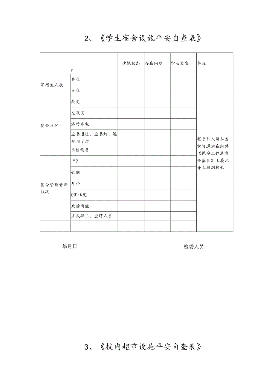 33张新编学校安全自查表.docx_第2页