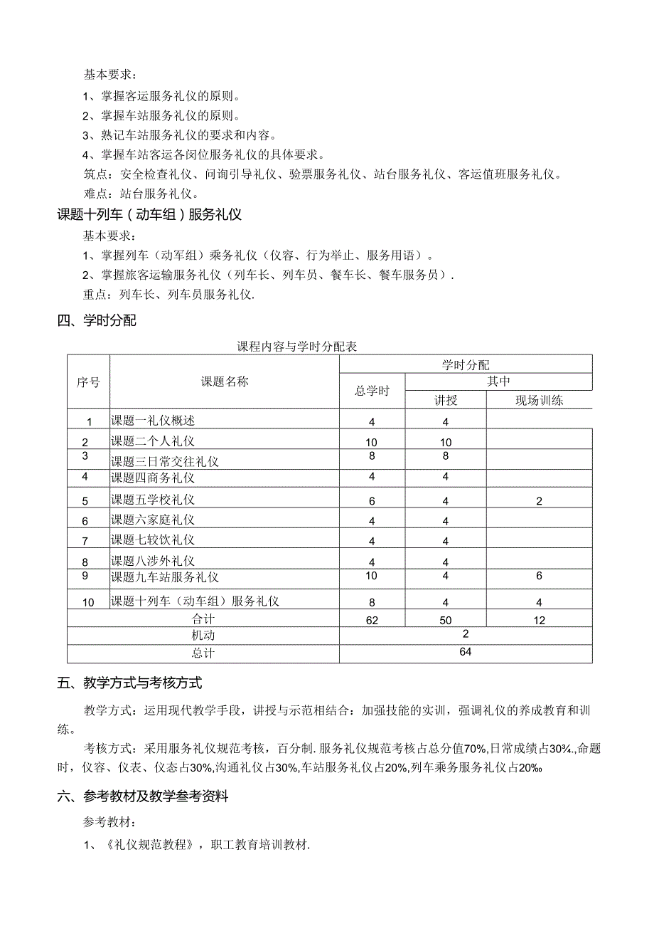 《服务礼仪》课程标准.docx_第3页