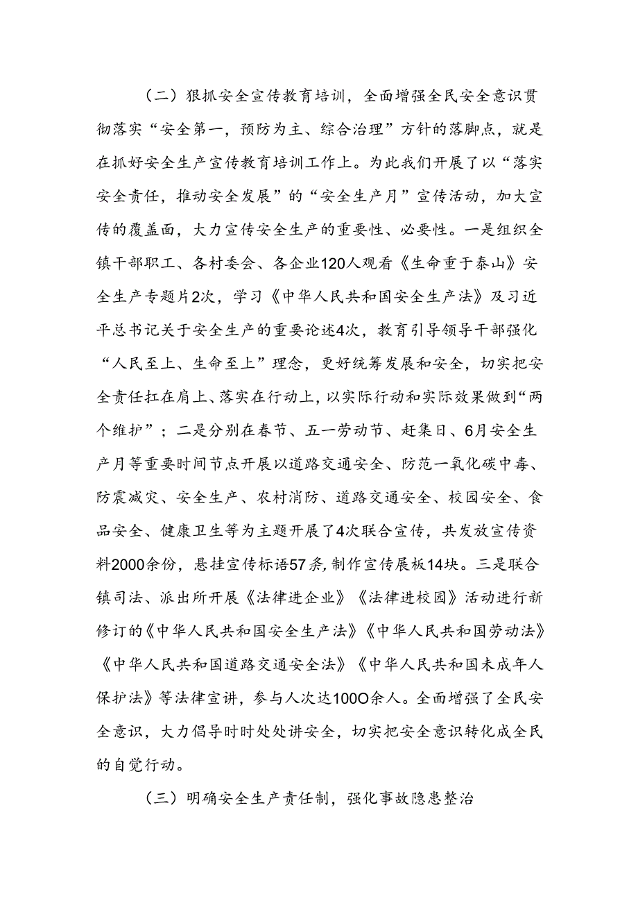 XX镇2024年上半年安全生产工作总结.docx_第2页