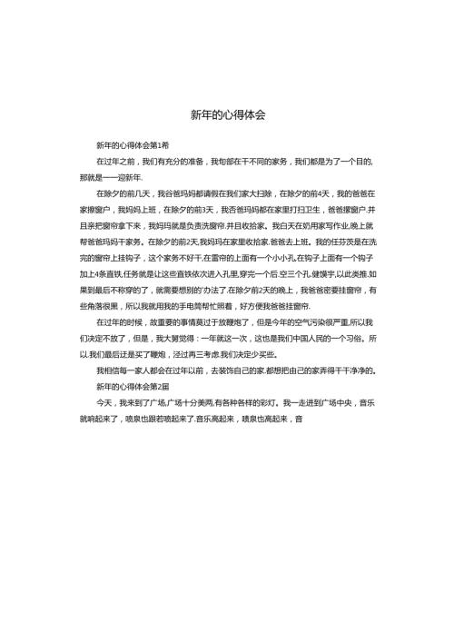 新年的心得体会.docx