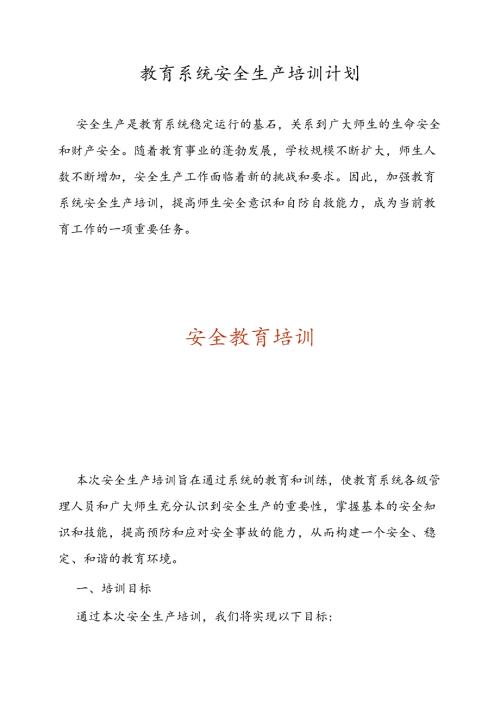 教育系统安全生产培训计划.docx