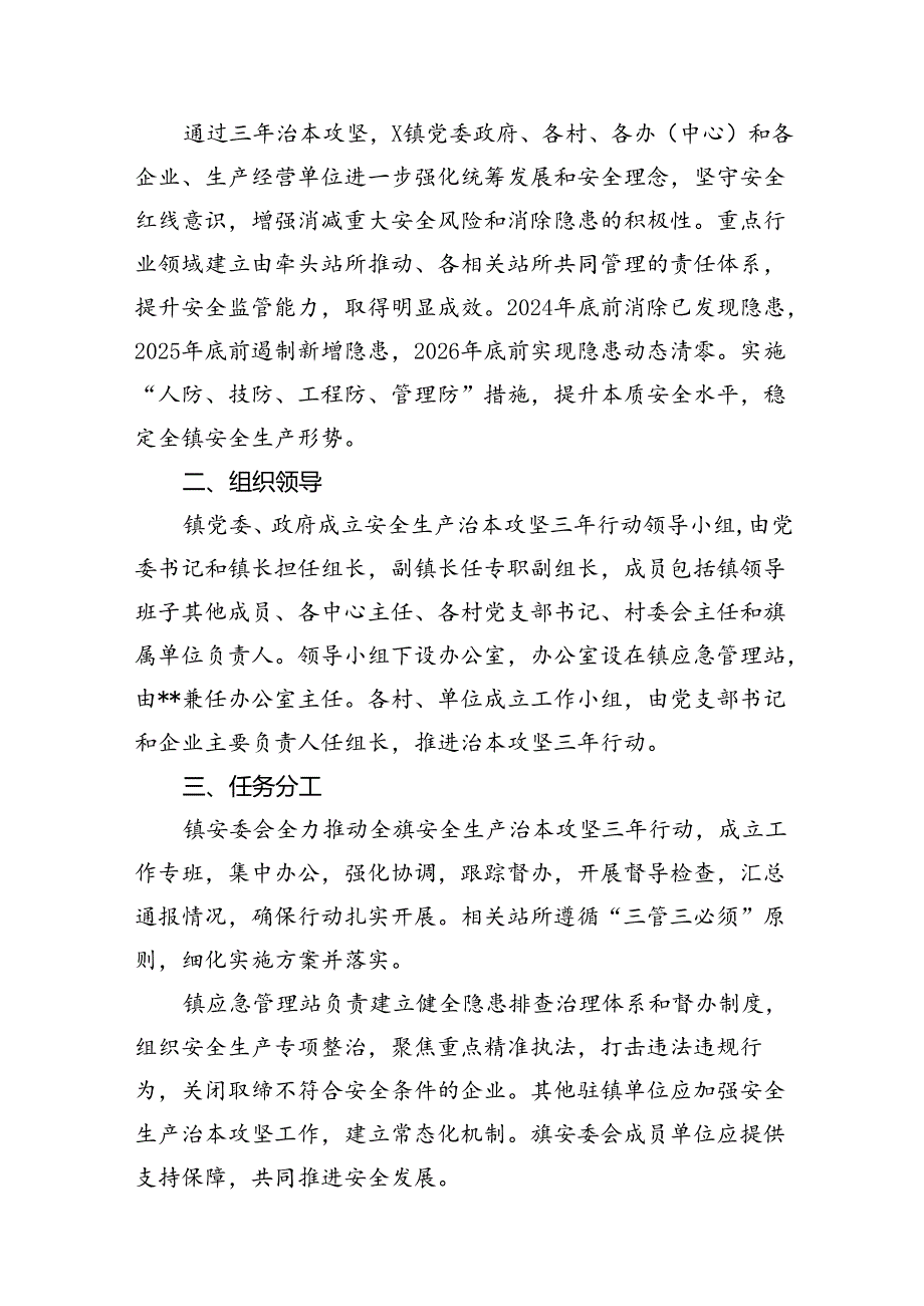 （11篇）镇安全生产治本攻坚三年行动实施方案（20242026年）（详细版）.docx_第3页