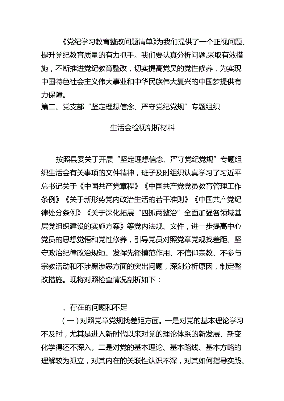 2024年党纪学习教育问题清单及整改措施13篇（详细版）.docx_第3页