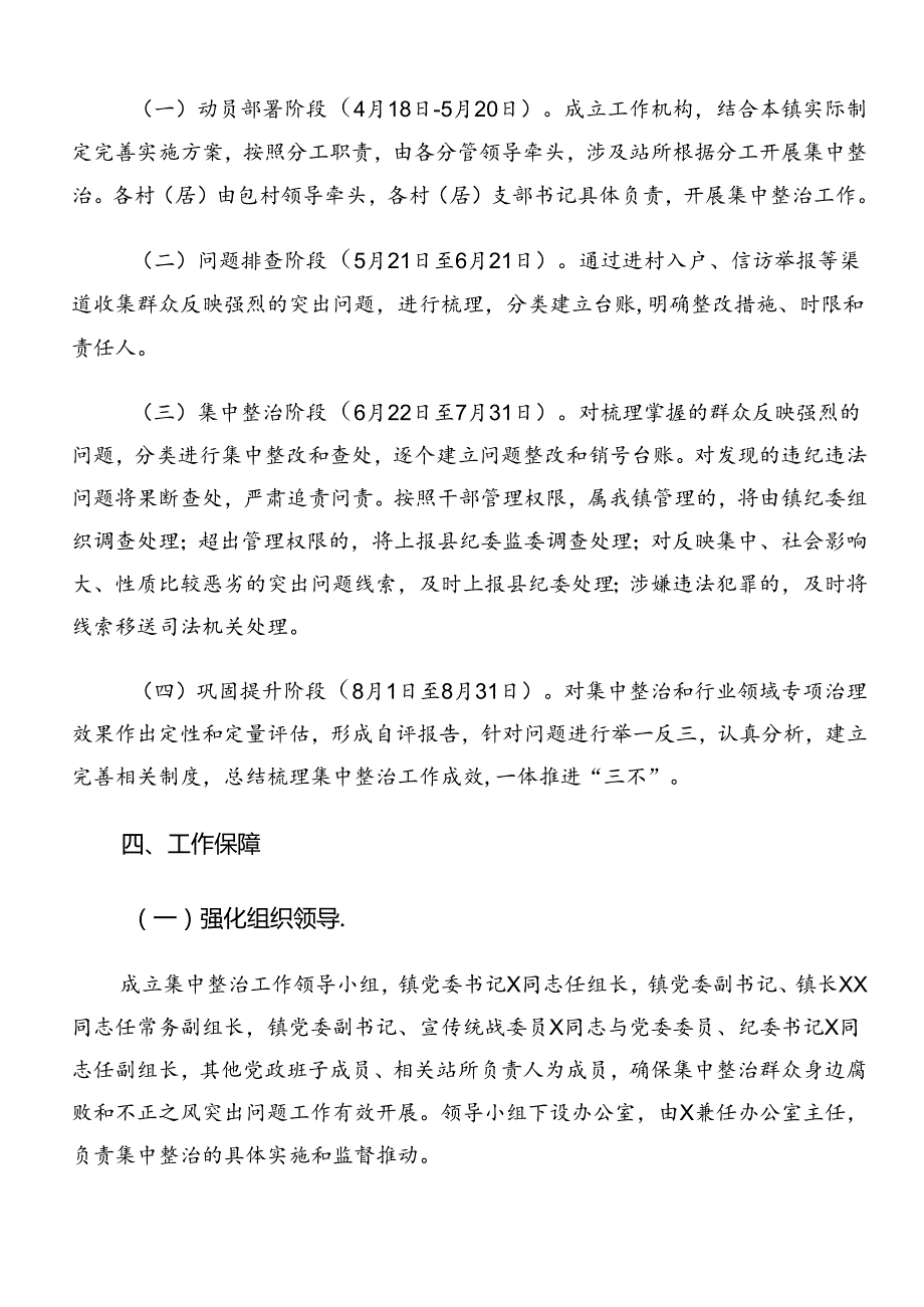 共七篇2024年群众身边不正之风和腐败问题集中整治的活动方案.docx_第3页