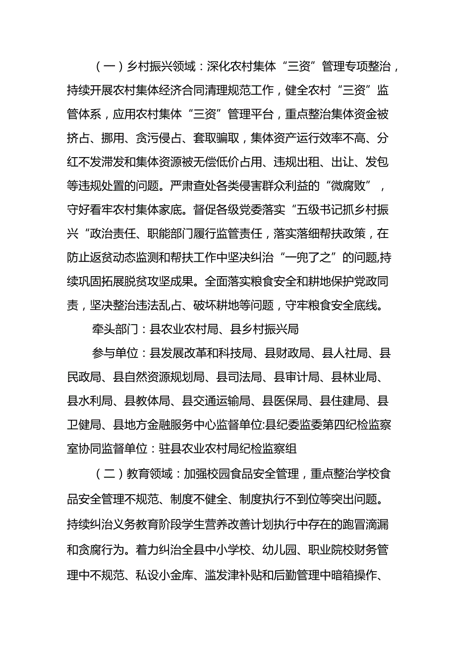 2024年开展《群众身边不正之风和腐败》问题集中整治专项实施方案或总结 汇编6份.docx_第2页