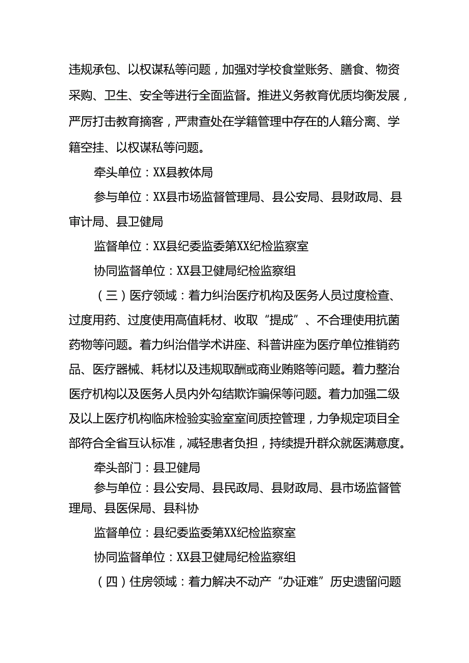 2024年开展《群众身边不正之风和腐败》问题集中整治专项实施方案或总结 汇编6份.docx_第3页