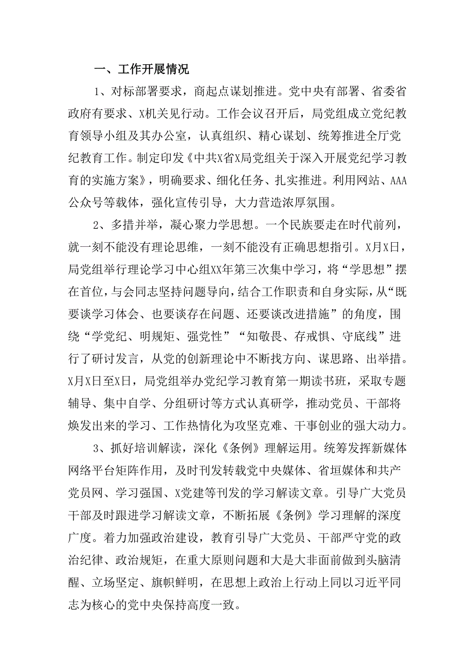 （15篇）【党纪学习】开展党纪学习教育亮点总结（优选）.docx_第3页