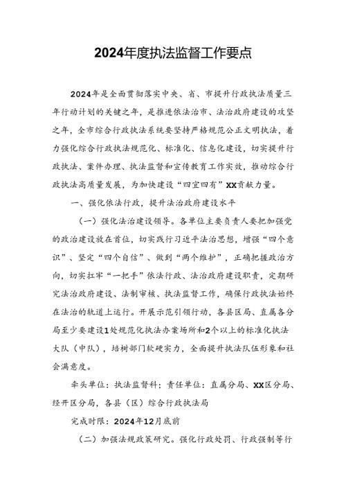 2024执法监督工作要点.docx