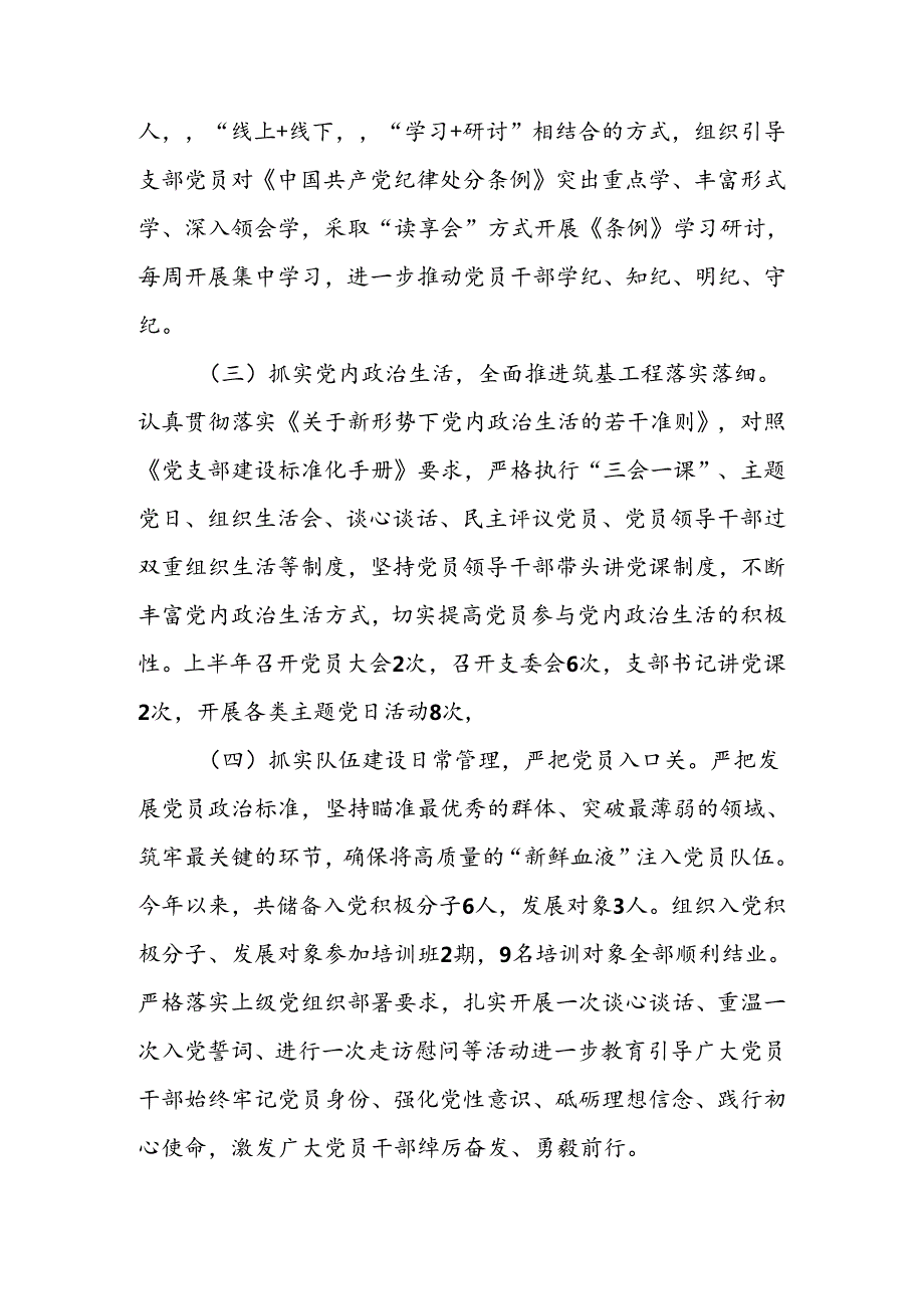 2024年上半年党支部工作总结 四篇.docx_第2页