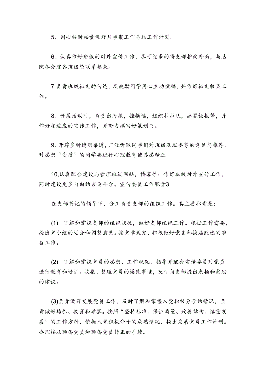 宣传委员工作职责范文20242024六篇.docx_第2页