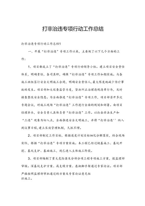打非治违专项行动工作总结.docx