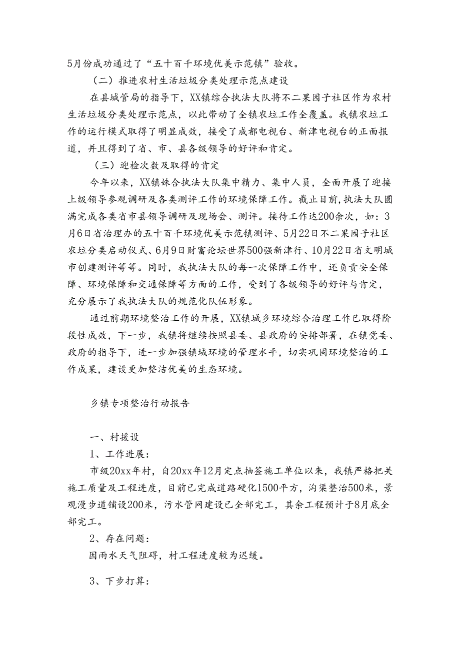 乡镇专项整治行动报告.docx_第3页