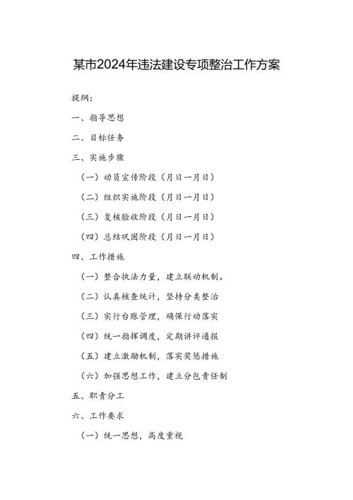 某市2024年违法建设专项整治工作方案.docx