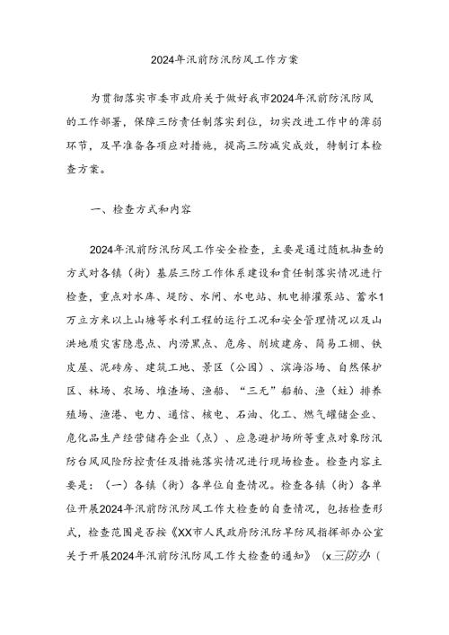 2024年汛前防汛防风工作方案.docx