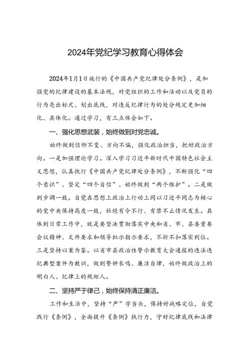 2024年党纪学习教育关于学习新版中国共产党纪律处分条例的心得感悟交流发言十七篇.docx
