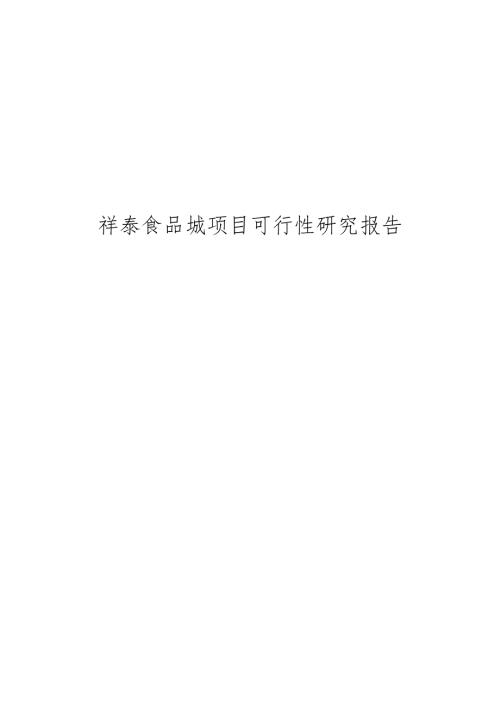 祥泰食品城项目可行性实施报告.docx