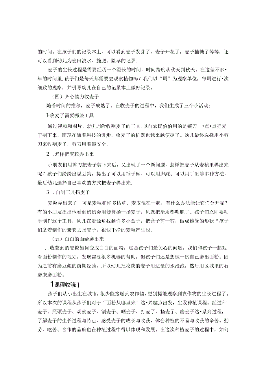 面粉从哪里来浅谈幼儿参与小麦种植的实践研究 论文.docx_第3页