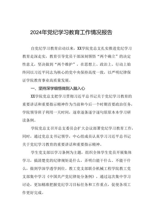 十九篇2024年党纪学习教育工作总结.docx