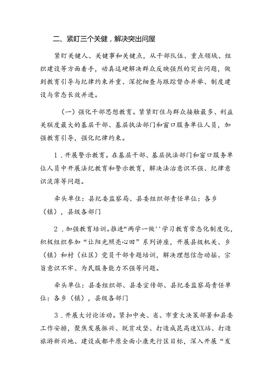 2024年关于深入开展学习群众身边不正之风和突出问题集中整治工作工作方案.docx_第2页