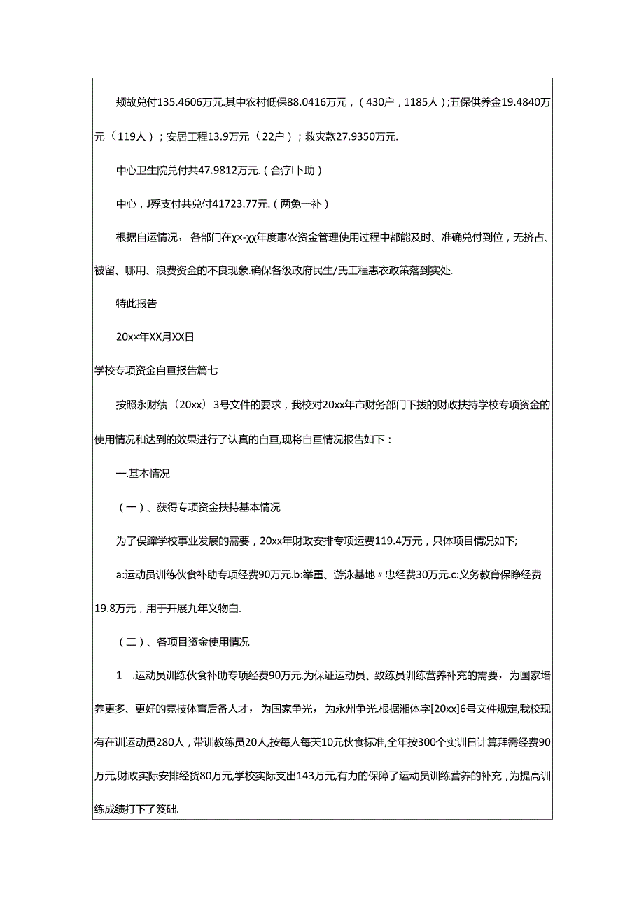 最新学校专项资金自查报告模板(5篇).docx_第2页