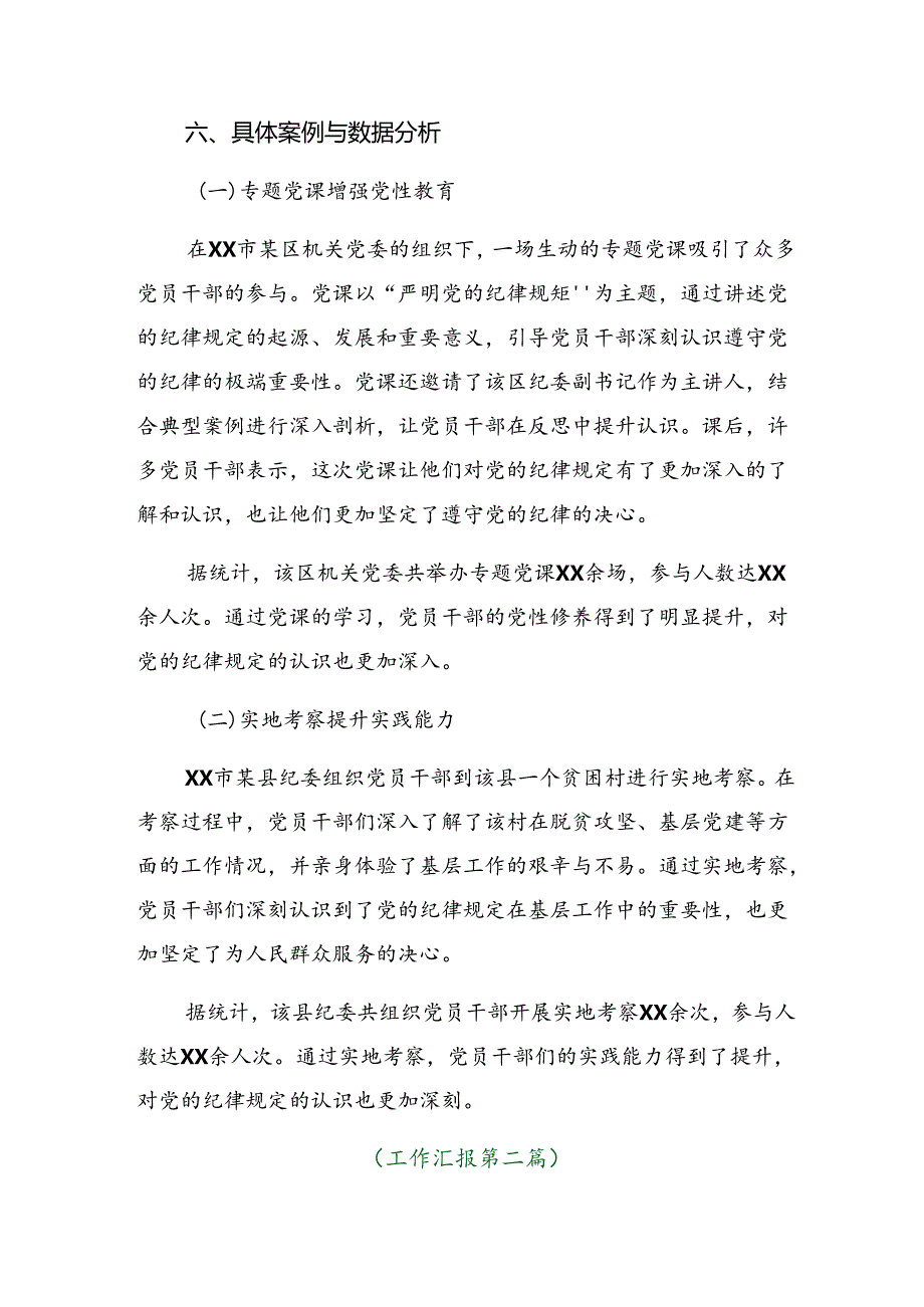 （7篇）关于开展2024党纪学习教育工作汇报、自查报告.docx_第3页