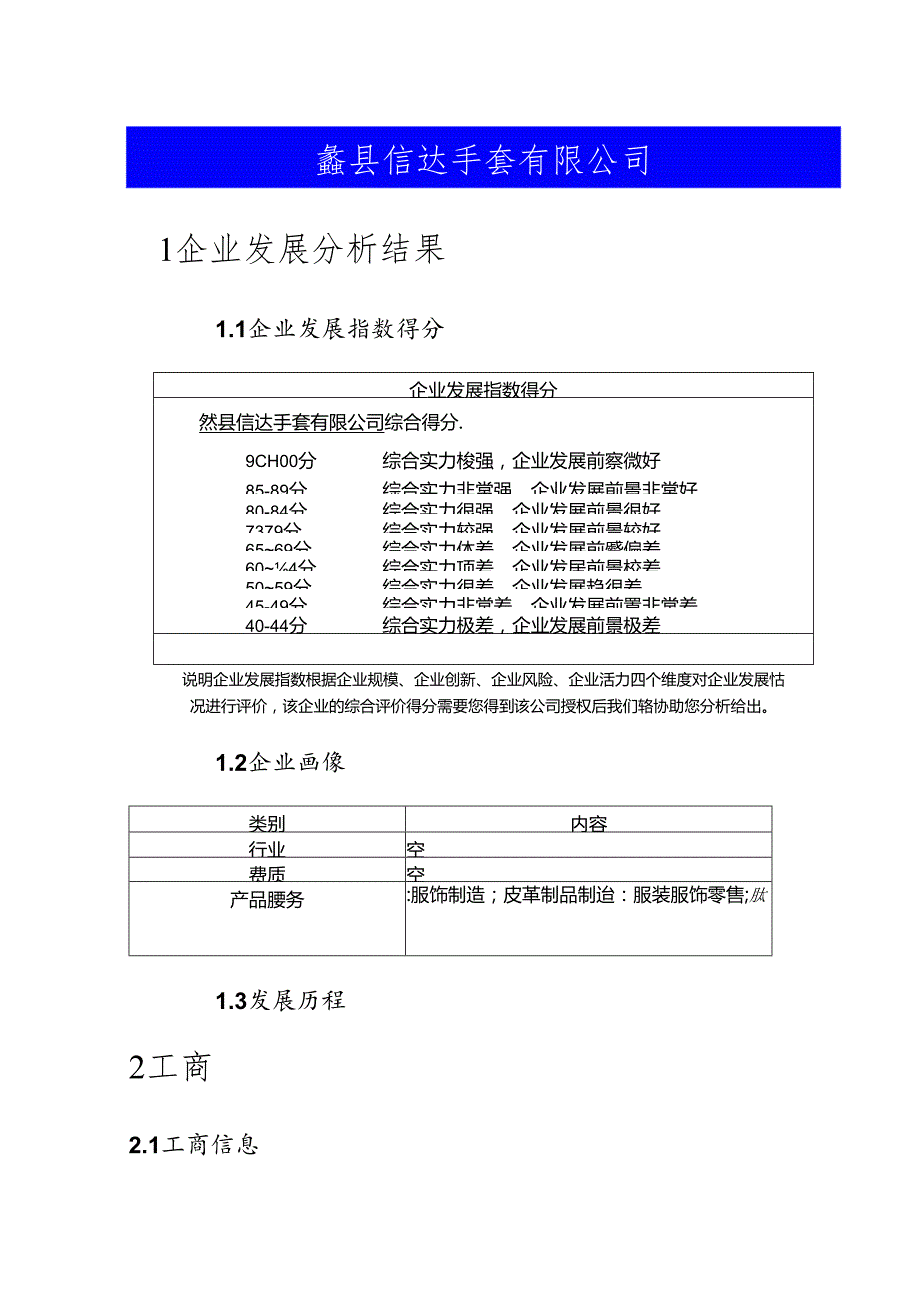 蠡县信达手套有限公司介绍企业发展分析报告模板.docx_第2页