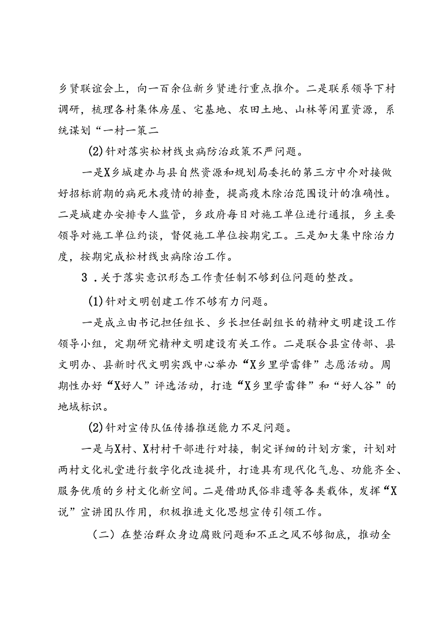 乡党委关于落实县委巡察组反馈意见整改进展情况的报告.docx_第3页