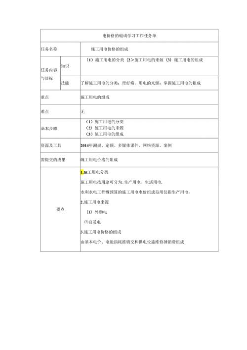 水利工程建筑预算定额教案3施工用电价格组成.docx