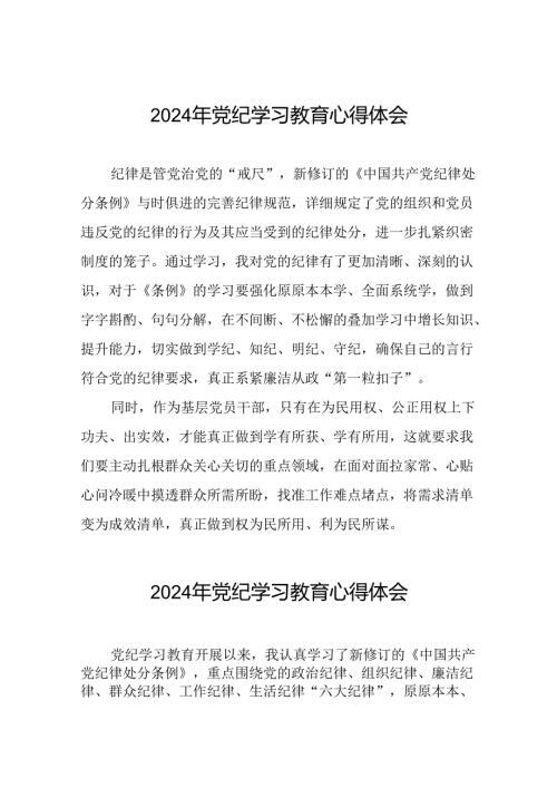 领导干部关于2024年党纪学习教育读书班的心得感悟发言稿十篇.docx