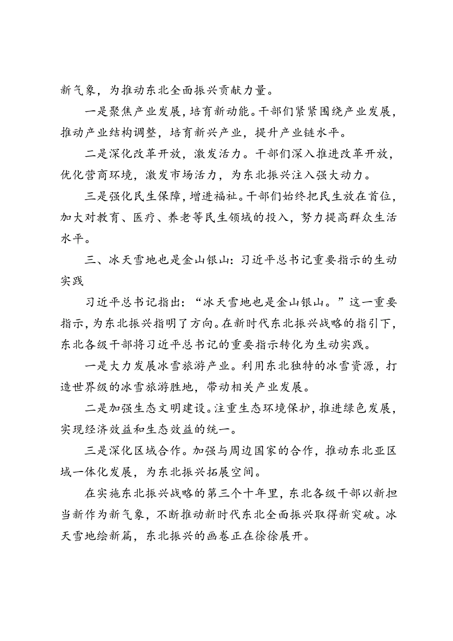 4篇 2024年强作风促发展实施东北振兴战略心得体会.docx_第2页