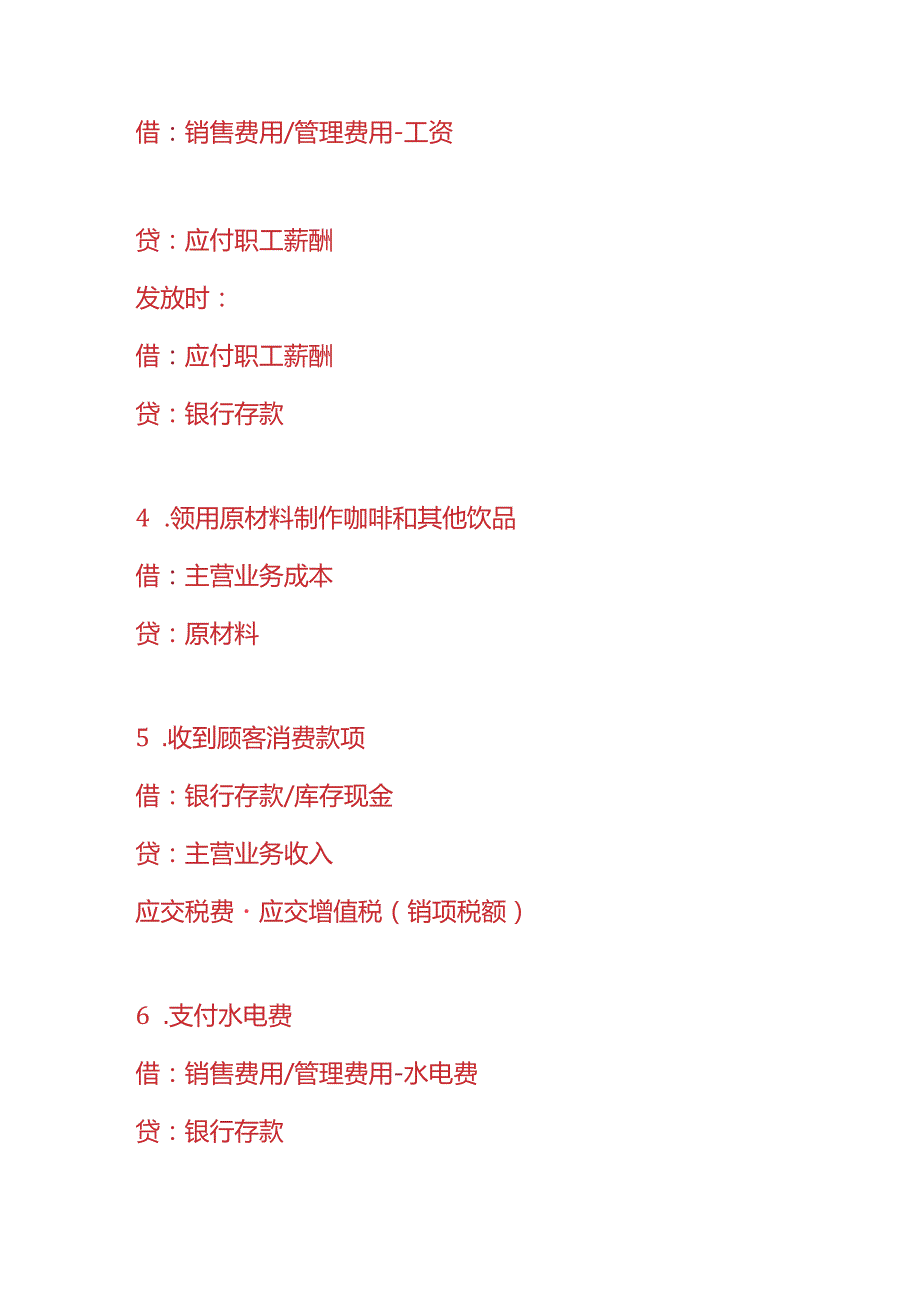 记账实操咖啡厅的账务处理分录.docx_第2页