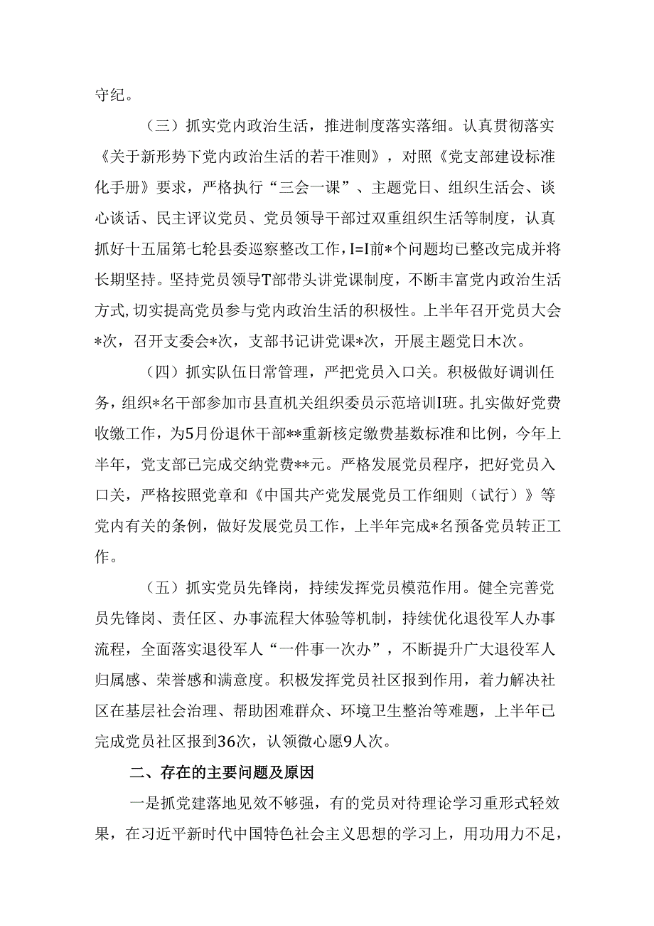 （11篇）2024年上半年党建工作总结及下一步工作计划(最新精选).docx_第3页