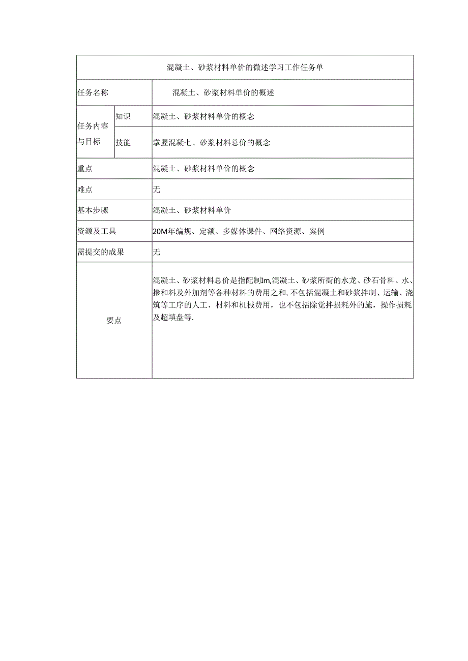 水利工程建筑预算定额教案2混凝土、砂浆材料单价.docx_第1页