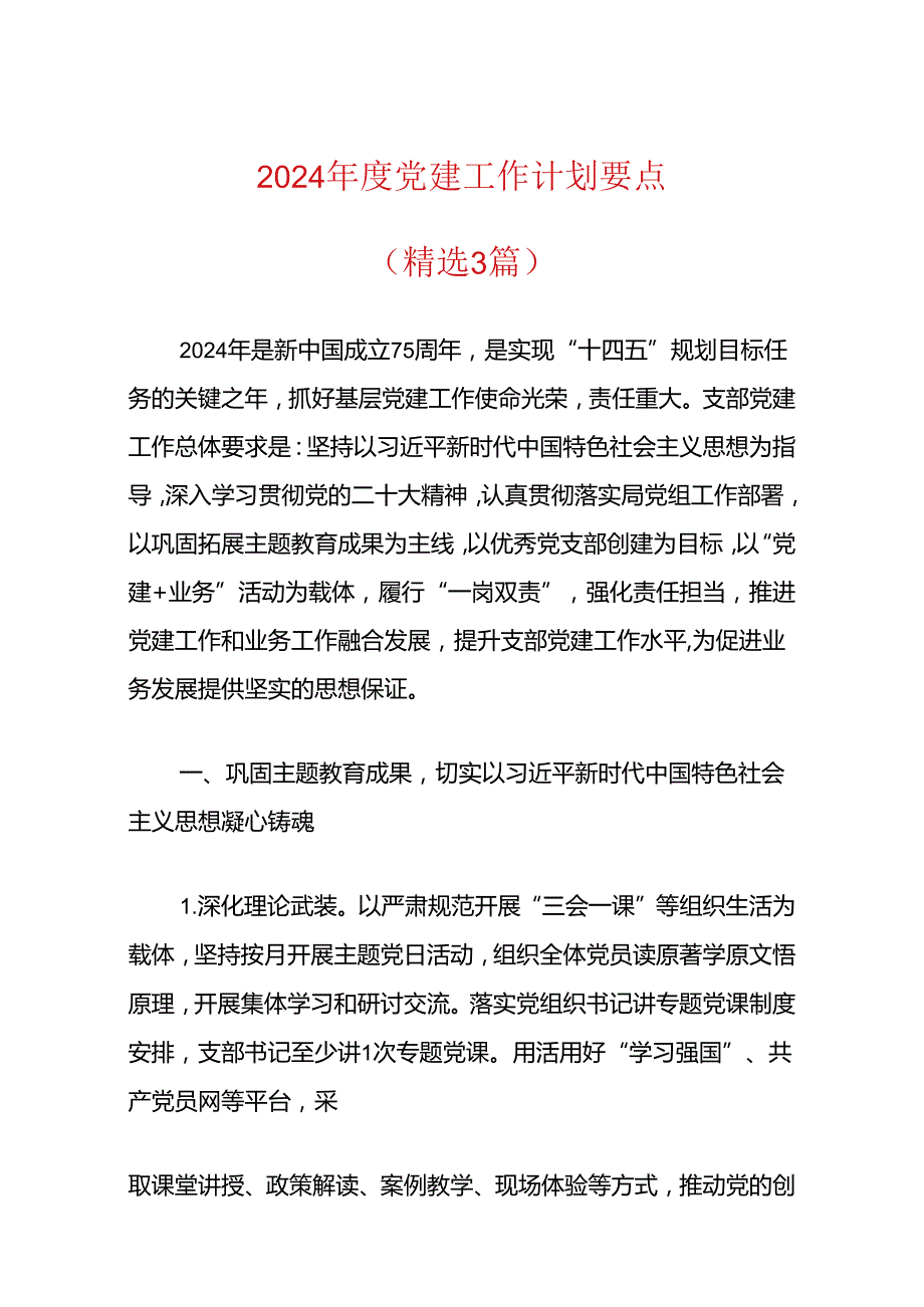 2024党建工作计划要点.docx_第1页