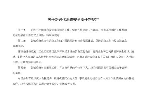 关于新时代消防安全责任制规定.docx