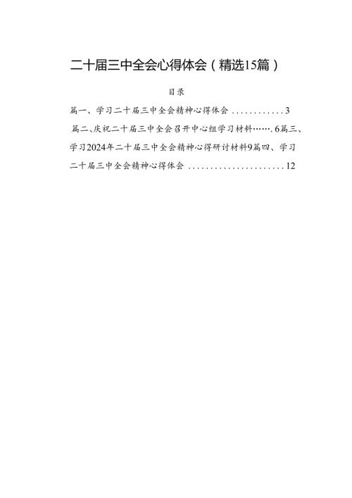二十三中全会心得体会(精选15篇).docx