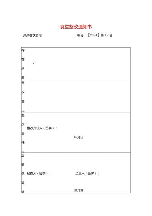 食堂整改告知书模板.docx