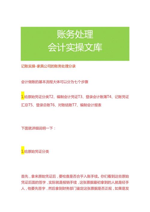 记账实操家具公司的账务处理分录.docx
