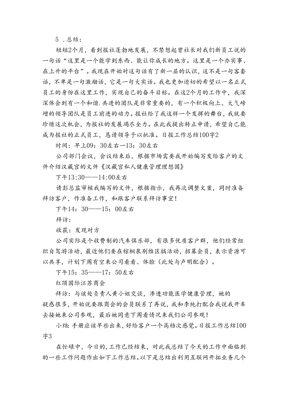 日报工作总结100字范文20242024(通用5篇).docx_第2页