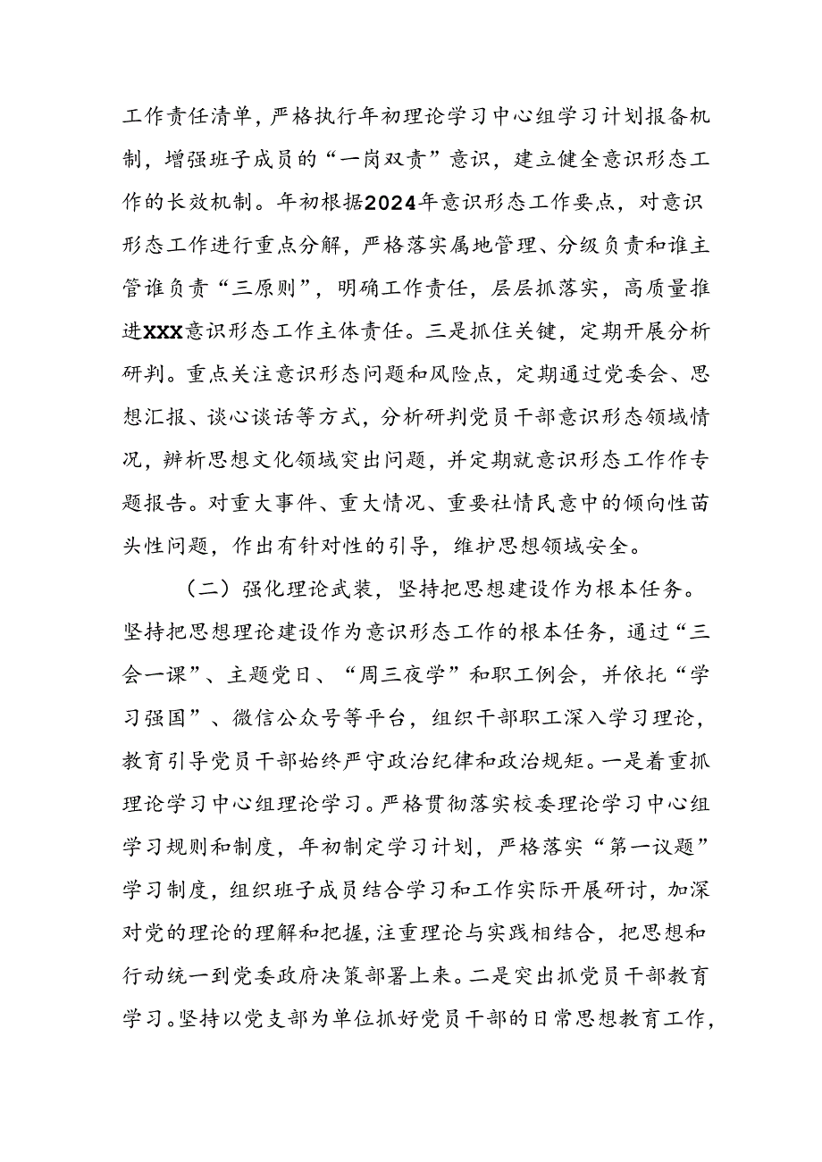 2024年开展上半年党支部意识形态情况工作报告 合计6份.docx_第2页
