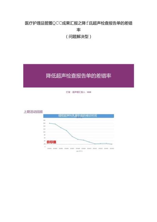 医疗护理品管圈QCC成果汇报之降低超声检查报告单的差错率（问题解决型）.docx