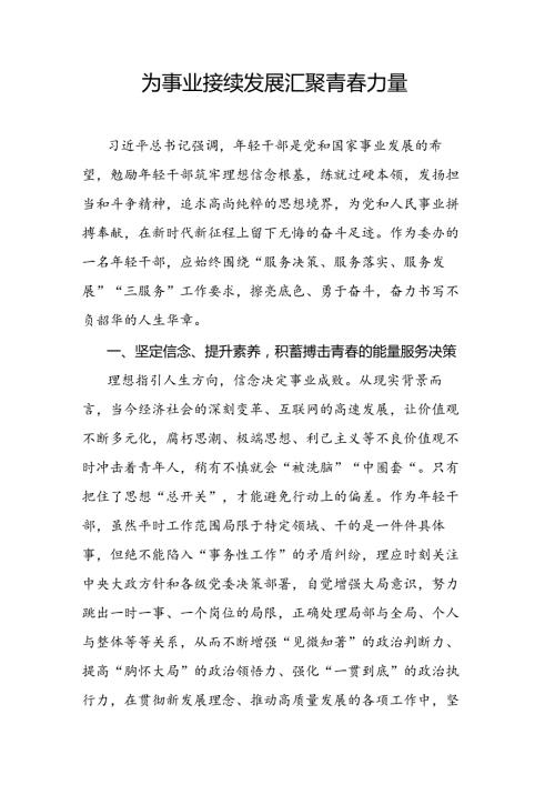 为事业接续发展汇聚青力量.docx