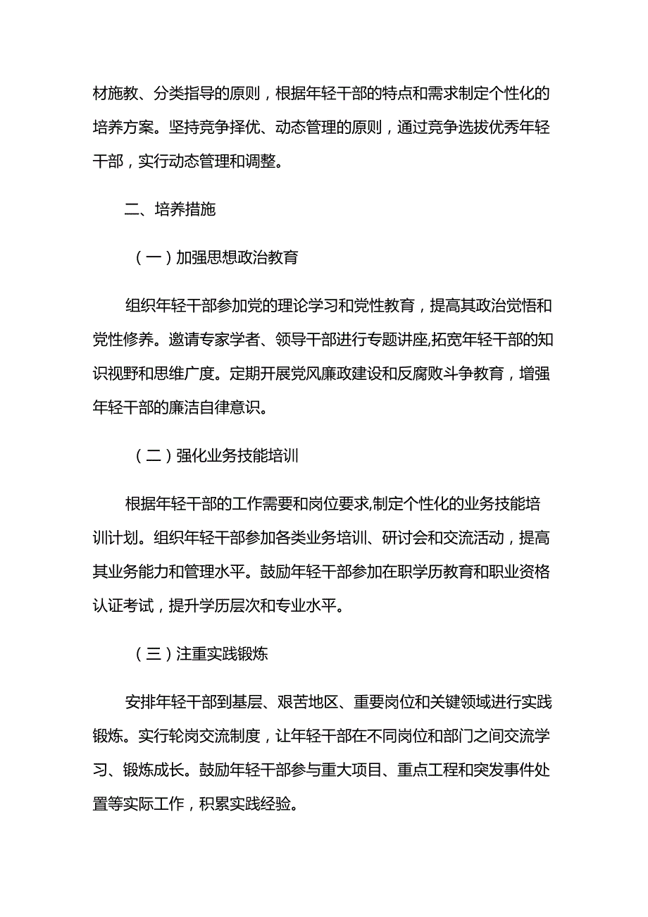 某市年轻干部培养计划的实施方案两篇.docx_第2页