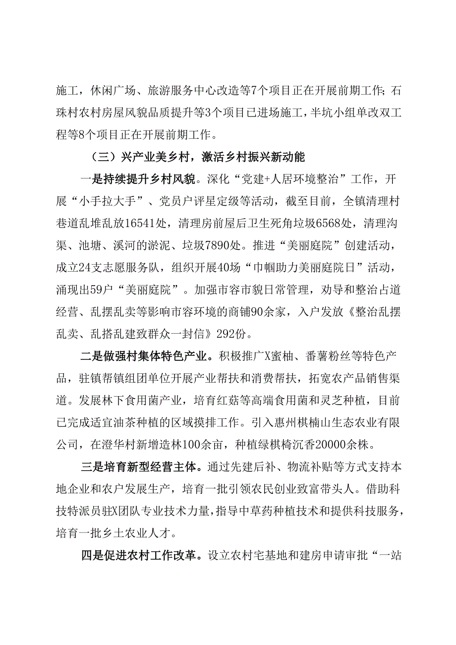 镇2024年上半年工作总结及2024年下半年工作安排（6篇）.docx_第3页