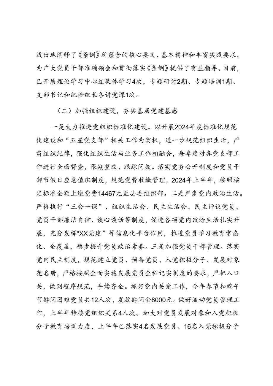 2024年上半年党建工作总结报告（参考范文）.docx_第2页