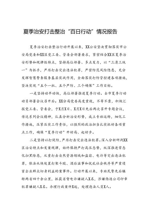 二十三篇2024年公安扎实推进夏季治安打击整治行动工作总结.docx