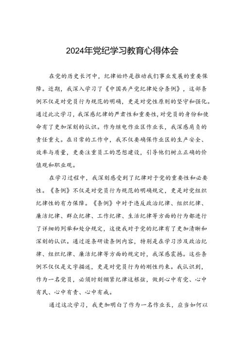 党员2024年党纪学习教育心得体会优秀范文十四篇.docx