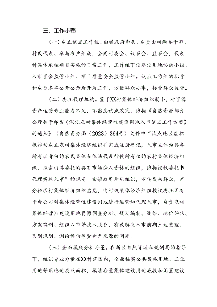 XX村集体经营性建设用地入市试点工作实施方案.docx_第3页